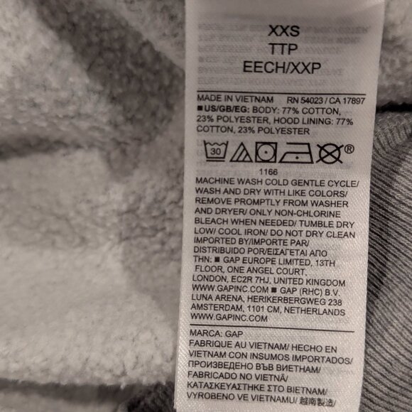 Gap VintageSoft Full-Zip Wedge Hoodie (Gray) - Picture 11 of 15